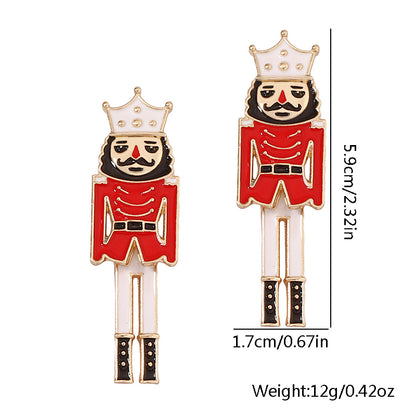 1 Pair Casual British Style Streetwear Cartoon Enamel Alloy Drop Earrings