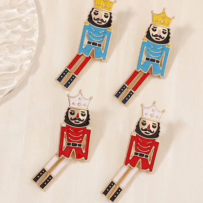 1 Pair Casual British Style Streetwear Cartoon Enamel Alloy Drop Earrings