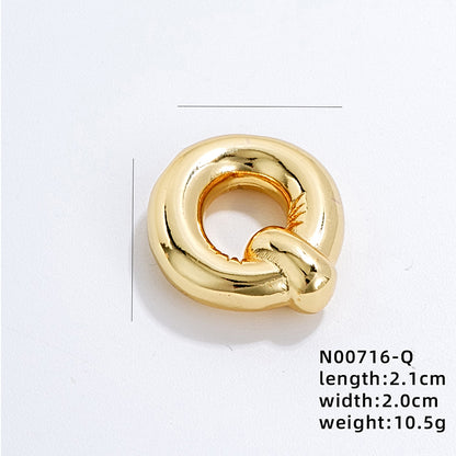 304 Stainless Steel Copper Gold Plated IG Style Simple Style Polishing Plating Letter Charms