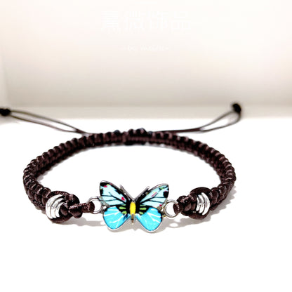 Simple Style Butterfly Alloy Plating Couple Bracelets