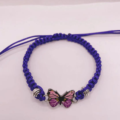 Simple Style Butterfly Alloy Plating Couple Bracelets