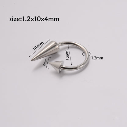 Simple Style Geometric Stainless Steel Plating Unisex Labret 1 Piece