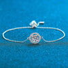 Elegant Luxurious Round Sterling Silver Plating Inlay Zircon 18k Gold Plated Bracelets