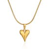 Wholesale Simple Style Commute Heart Shape Stainless Steel Plating Gold Plated Earrings Necklace