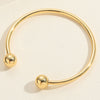 Elegant Simple Style Moon Flower Copper Ball Copper 14k Gold Plated White Gold Plated Bangle In Bulk