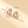 1 Pair Elegant Sweet Twist Plating Inlay Copper Zircon Gold Plated Ear Studs