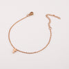 Simple Style Solid Color Stainless Steel Women's Anklet