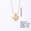 Ig Style Simple Style Letter Heart Shape Stainless Steel Copper 18k Gold Plated Zircon Pendant Necklace In Bulk