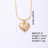 Ig Style Simple Style Letter Heart Shape Stainless Steel Copper 18k Gold Plated Zircon Pendant Necklace In Bulk