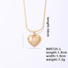 Ig Style Simple Style Letter Heart Shape Stainless Steel Copper 18k Gold Plated Zircon Pendant Necklace In Bulk