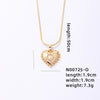 Ig Style Simple Style Letter Heart Shape Stainless Steel Copper 18k Gold Plated Zircon Pendant Necklace In Bulk