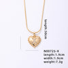 Ig Style Simple Style Letter Heart Shape Stainless Steel Copper 18k Gold Plated Zircon Pendant Necklace In Bulk