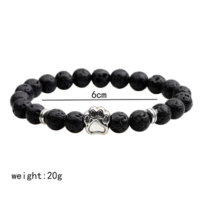 Hip-Hop Cross Natural Stone Beaded Men'S Bracelets