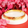 Chinoiserie Geometric Copper Gold Plated Bangle