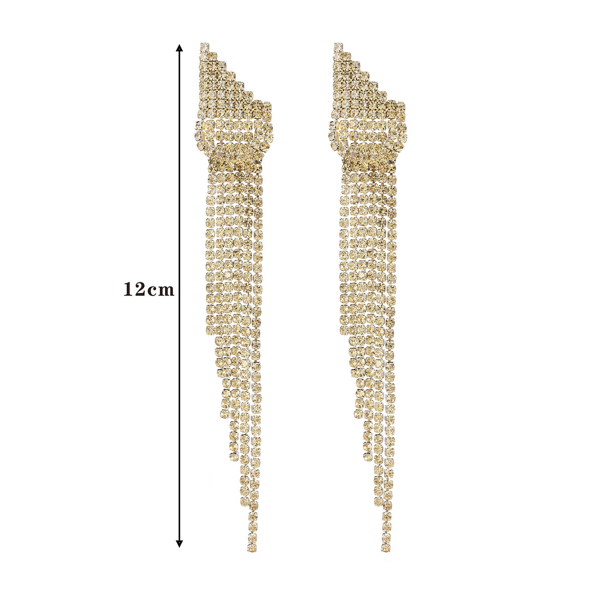 1 Pair Elegant Sweet Solid Color Plating Inlay Alloy Rhinestones Drop Earrings