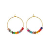 1 Pair Ig Style Simple Style Color Block Plating Copper 18k Gold Plated Hoop Earrings