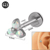 1 Piece Simple Style Flower Stainless Steel Plating Inlay Zircon Lip Stud