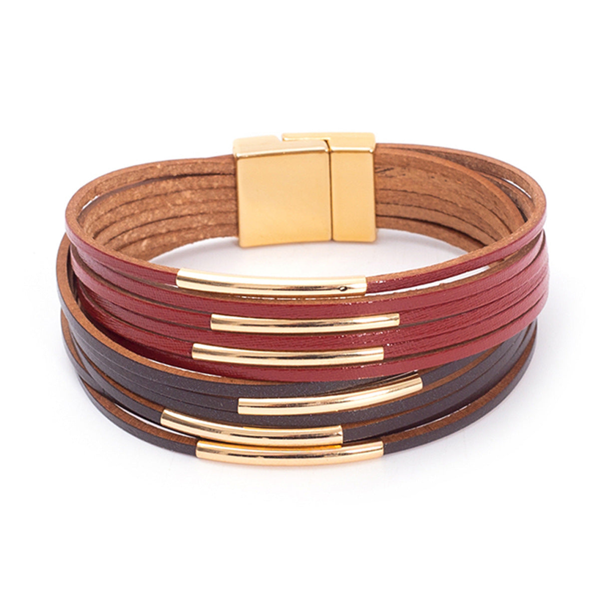 Wholesale Jewelry Simple Style Streetwear Geometric Pu Leather Bangle