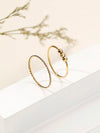 Simple Style Solid Color Stainless Steel Plating 18k Gold Plated Rings