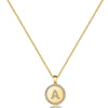 Casual Classic Style Shiny Round Letter Copper 14k Gold Plated Zircon Pendant Necklace In Bulk