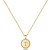 Casual Classic Style Shiny Round Letter Copper 14k Gold Plated Zircon Pendant Necklace In Bulk