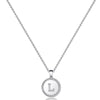 Casual Classic Style Shiny Round Letter Copper 14k Gold Plated Zircon Pendant Necklace In Bulk