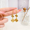 1 Pair Simple Style Flower Bow Knot Copper Plating Drop Earrings