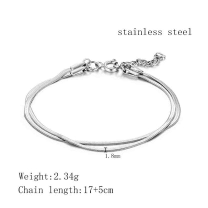 Basic Retro Solid Color Titanium Steel Plating Bracelets