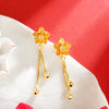 1 Pair Simple Style Flower Bow Knot Copper Plating Drop Earrings