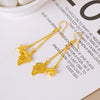 1 Pair Simple Style Flower Bow Knot Copper Plating Drop Earrings