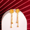 1 Pair Simple Style Flower Bow Knot Copper Plating Drop Earrings