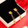 1 Pair Simple Style Flower Bow Knot Copper Plating Drop Earrings