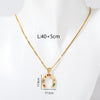 Streetwear Sun Moon Stainless Steel Plating 18k Gold Plated Pendant Necklace