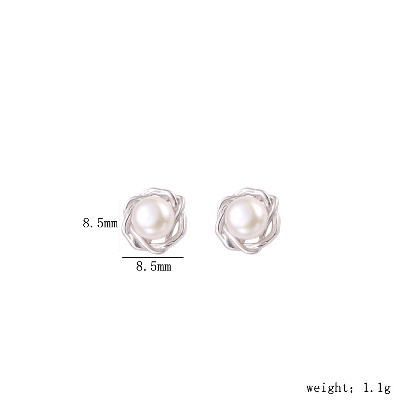 1 Pair Ig Style Elegant Bow Knot Plating Inlay Sterling Silver Zircon Silver Plated Ear Studs