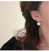 1 Pair Cute Sweet Heart Shape Bow Knot Imitation Pearl Alloy Copper Drop Earrings