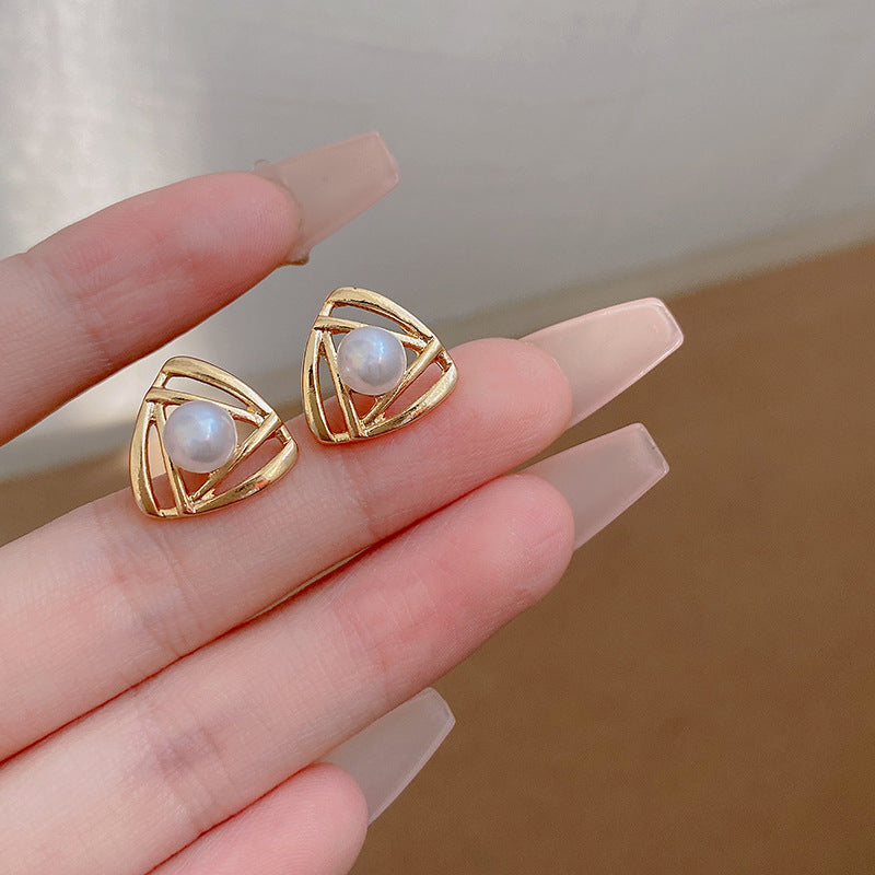 1 Pair Elegant Sweet Geometric Solid Color Alloy Drop Earrings