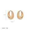 1 Pair Sweet Circle Plating Copper 18k Gold Plated Hoop Earrings