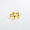 Ig Style Geometric Sterling Silver Plating 18k Gold Plated Open Rings