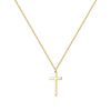 Simple Style Commute Cross Sterling Silver Plating 14k Gold Plated Rose Gold Plated Silver Plated Pendant Necklace