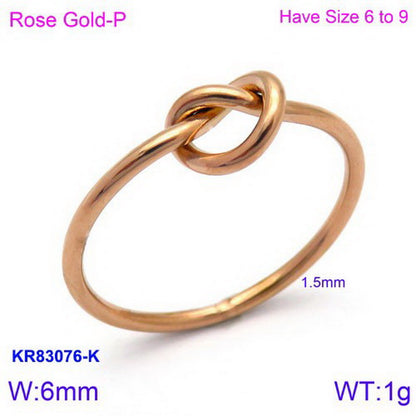 Wholesale Jewelry Simple Style Commute Solid Color Titanium Steel 18K Gold Plated Plating Rings