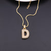 Simple Style Shiny Letter Copper 18k Gold Plated Zircon Pendant Necklace In Bulk