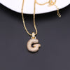 Simple Style Shiny Letter Copper 18k Gold Plated Zircon Pendant Necklace In Bulk