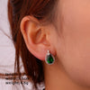 1 Pair Glam Simple Style Color Block Inlay Copper Zircon Ear Studs