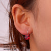 1 Pair Glam Simple Style Color Block Inlay Copper Zircon Ear Studs