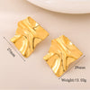 1 Pair Retro Simple Style Irregular Square Plating Stainless Steel 18k Gold Plated Ear Studs