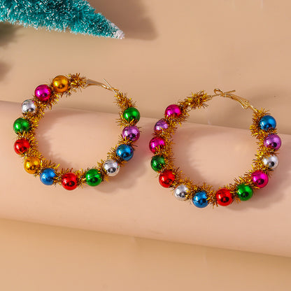 1 Pair Commute Round Zinc Alloy Hoop Earrings