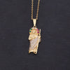 Vintage Style Classic Style St Jude Copper 18k Gold Plated Zircon Pendant Necklace In Bulk