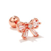 Fashion Flower Brass Inlay Zircon Ear Studs 1 Piece