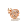 Fashion Flower Brass Inlay Zircon Ear Studs 1 Piece