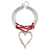 Elegant Heart Shape Imitation Pearl Beaded Gold Plated Silver Plated Women's Pendant Necklace